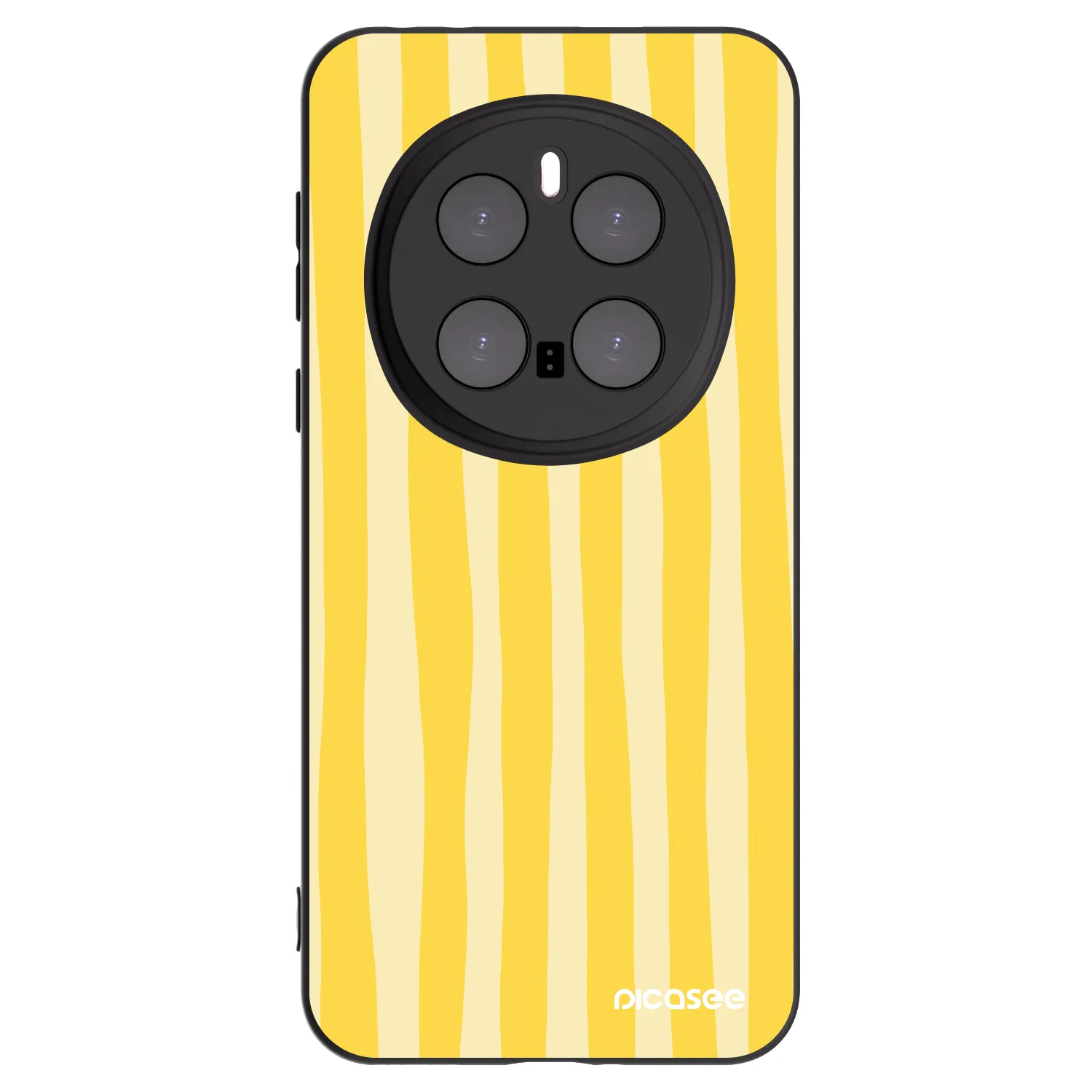 Picasee Honor Magic7 Pro 5G Hülle - Schwarzes Silikon - Lines lemon