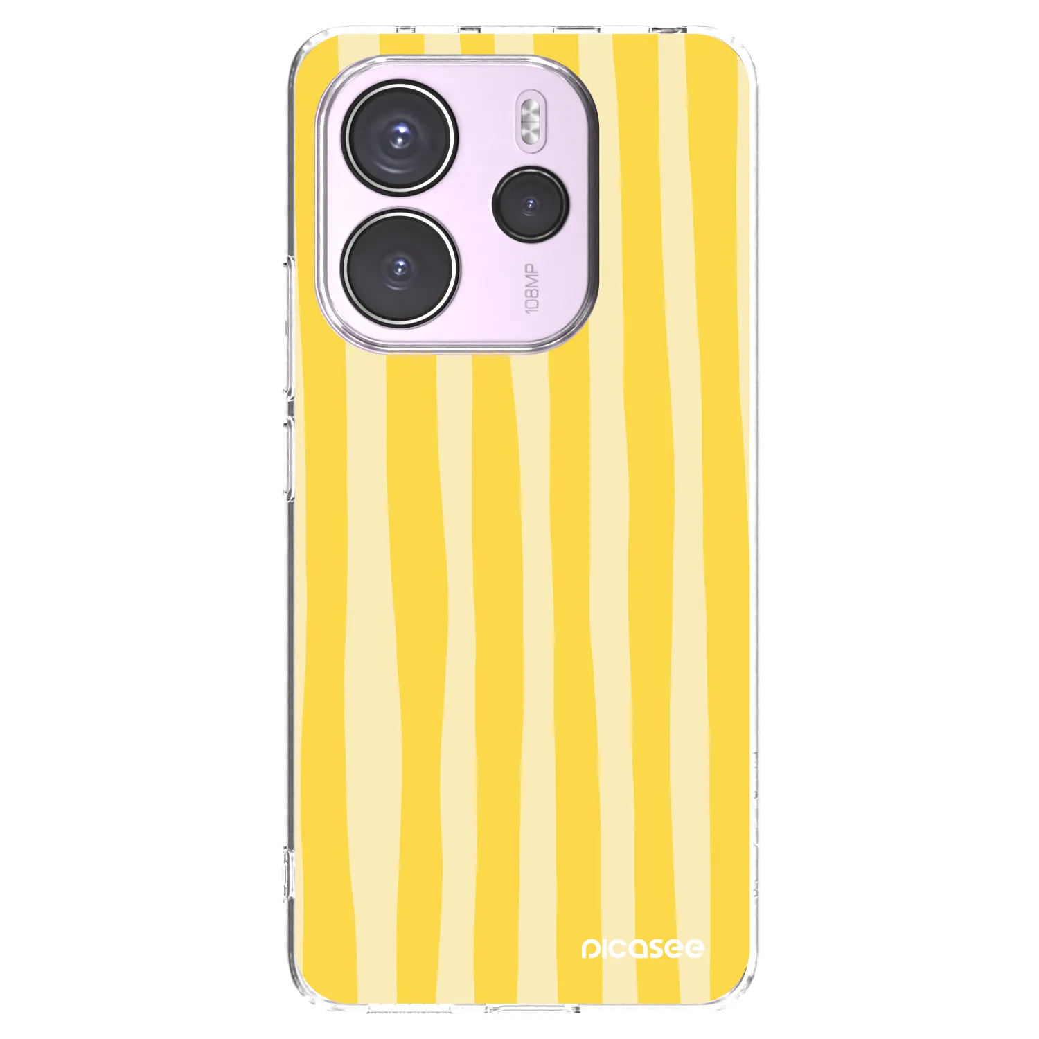 Picasee Xiaomi Redmi Note 14 4G Hülle - Transparentes Silikon - Lines lemon