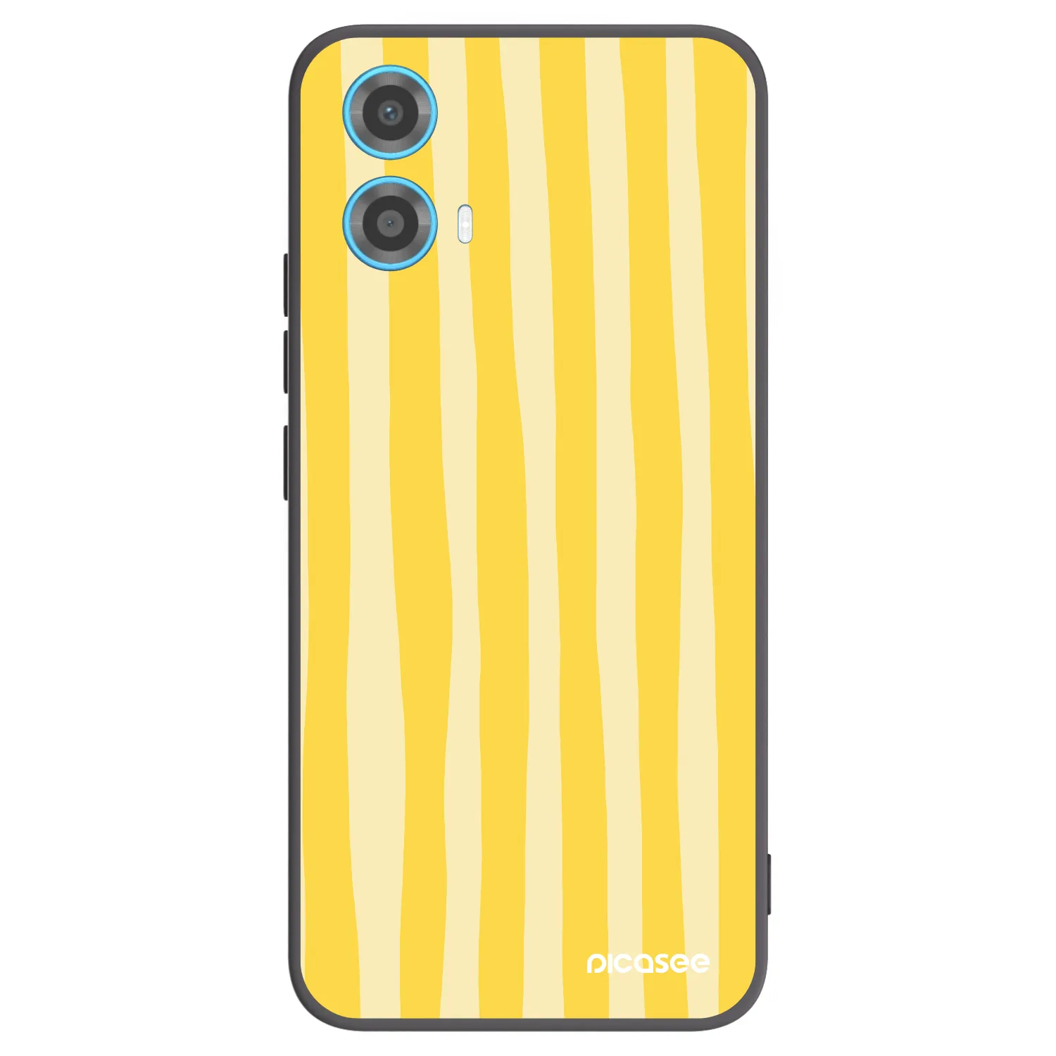 Picasee Motorola Moto G34 5G Hülle - Schwarzes Silikon - Lines lemon