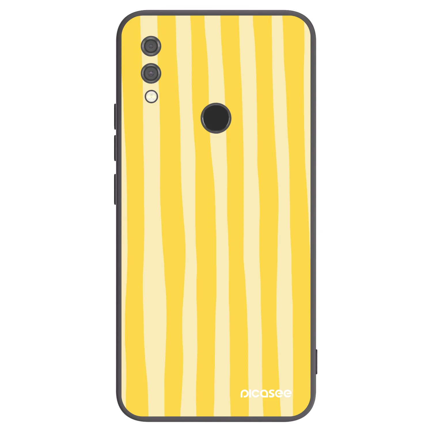 Picasee Xiaomi Redmi Note 7 Hülle - Schwarzes Silikon - Lines lemon