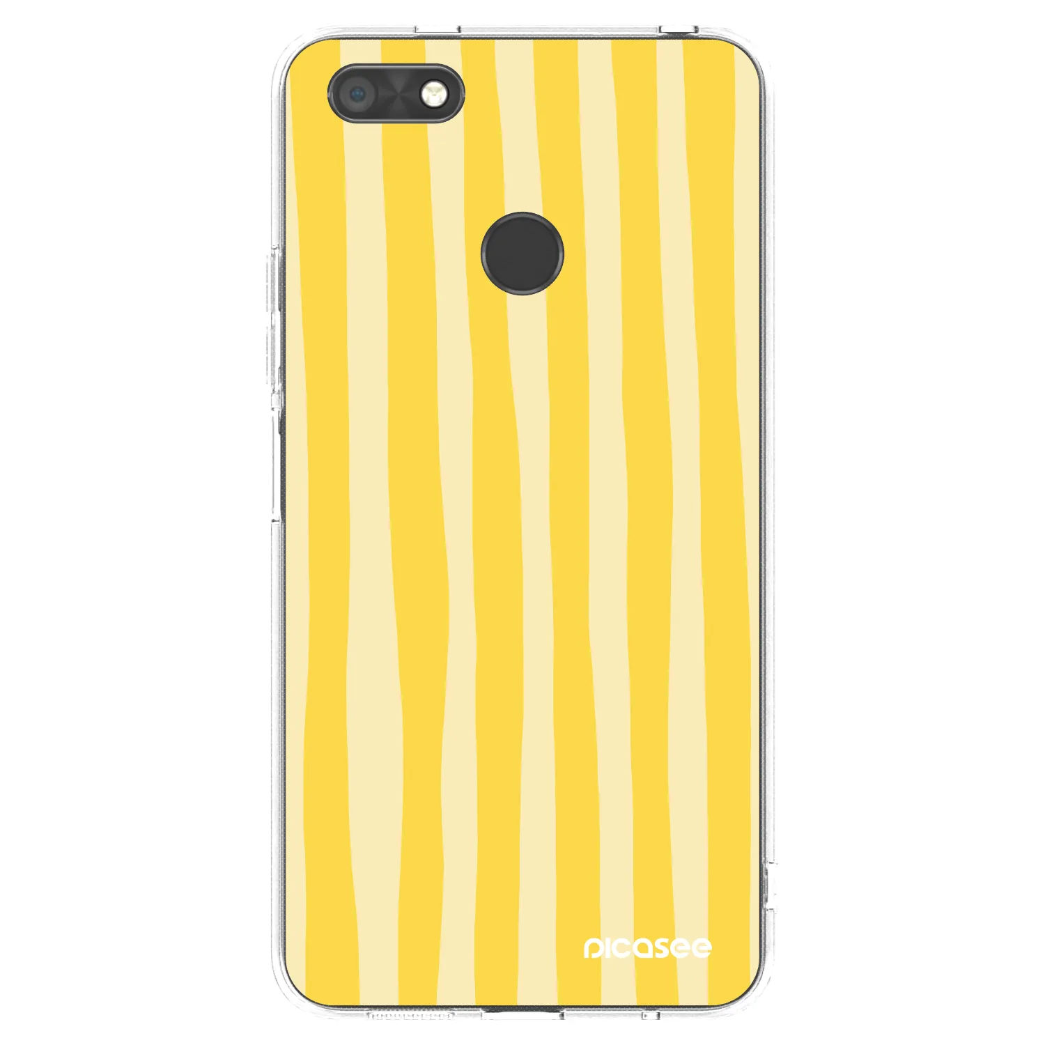 Picasee Huawei P9 Lite Mini Hülle - Transparentes Silikon - Lines lemon
