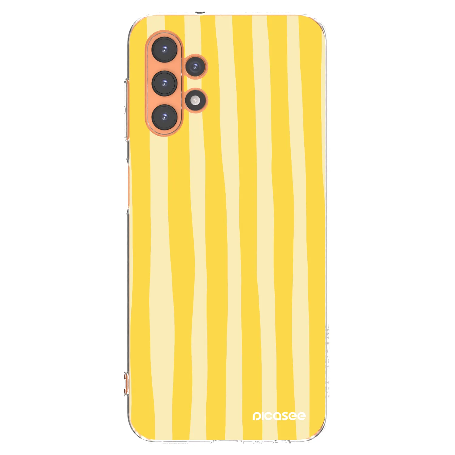 Picasee Samsung Galaxy A13 5G Hülle - Transparentes Silikon - Lines lemon
