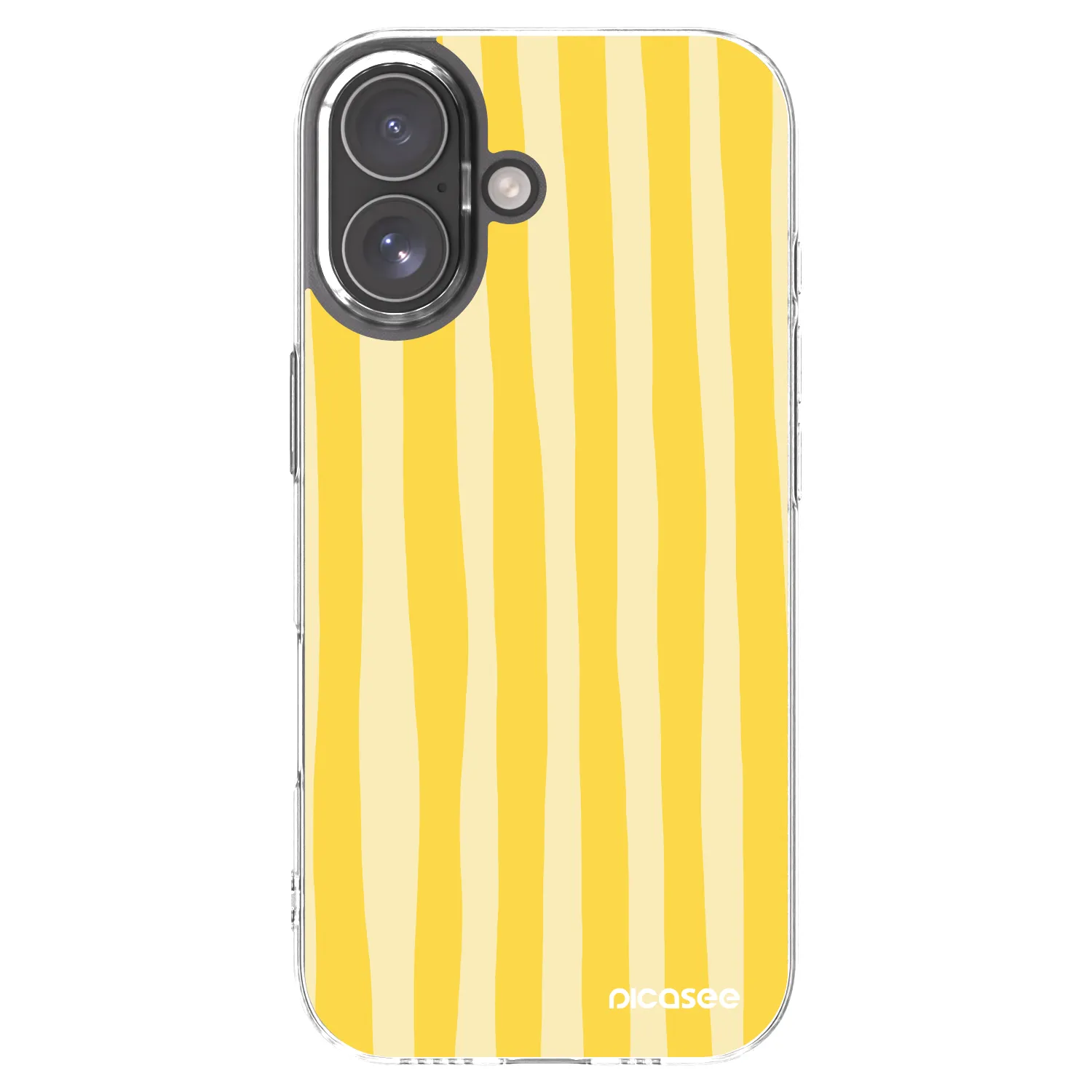 Picasee Apple iPhone 17 Hülle - Transparentes Silikon - Lines lemon