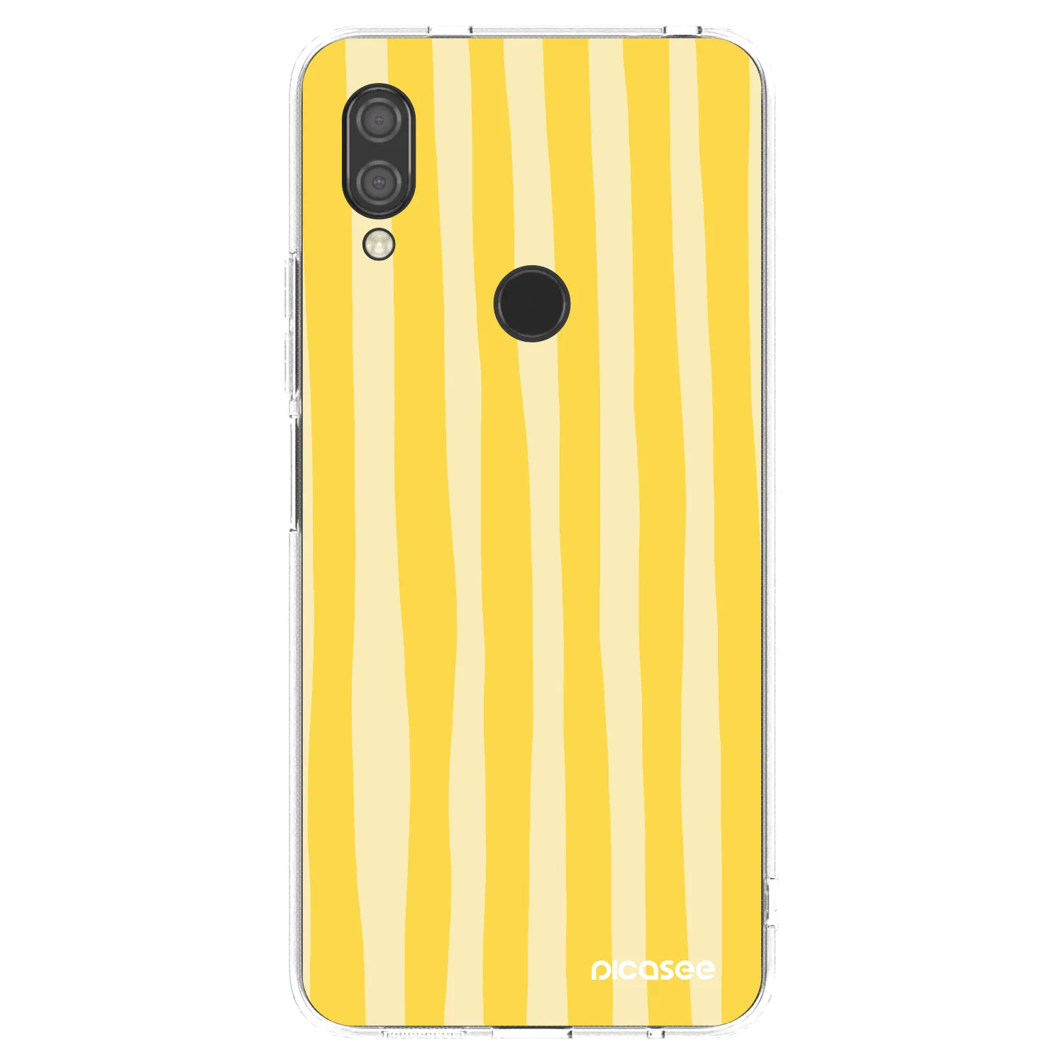 Picasee Xiaomi Redmi 7 Hülle - Transparentes Silikon - Lines lemon