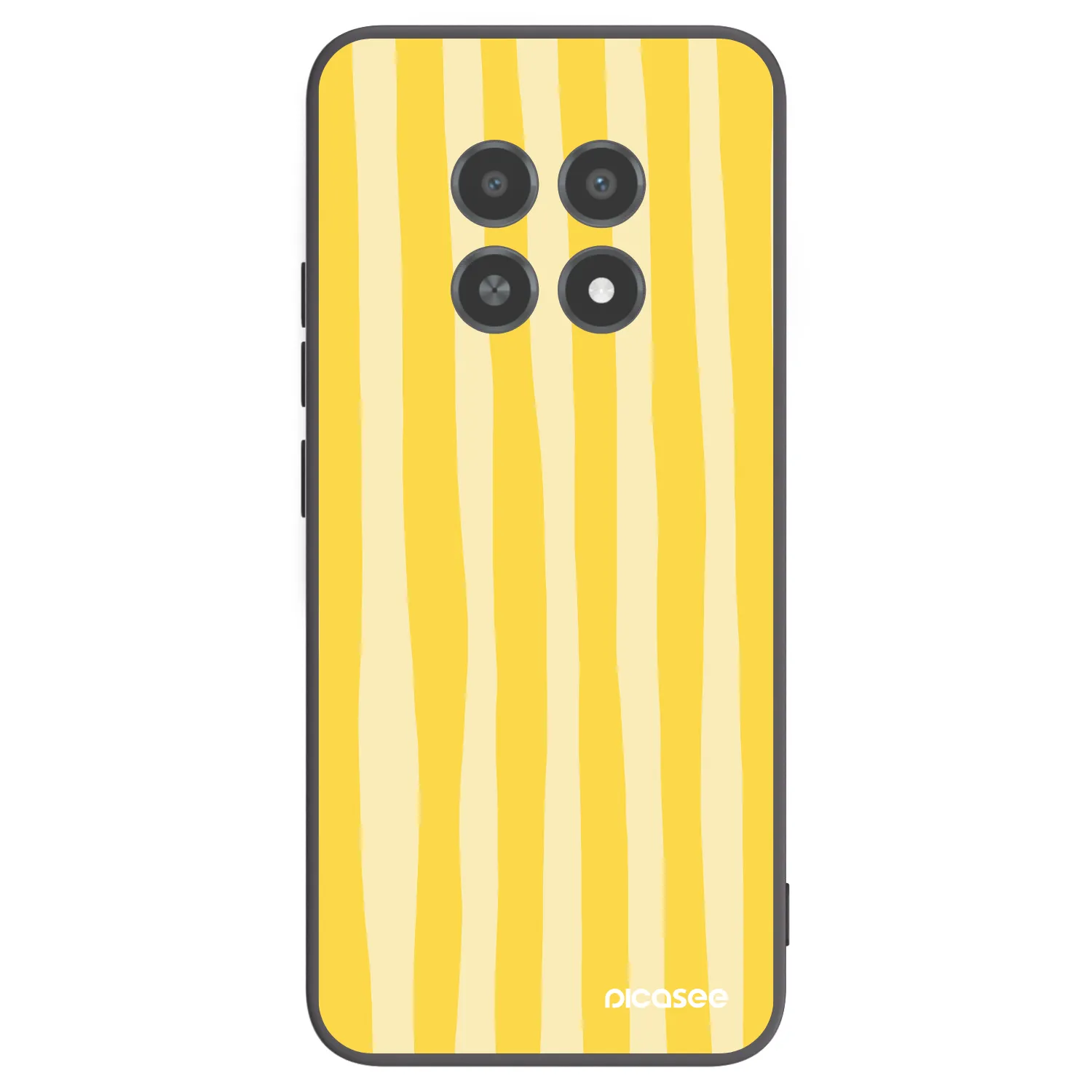 Picasee Realme 12X Hülle - Schwarzes Silikon - Lines lemon