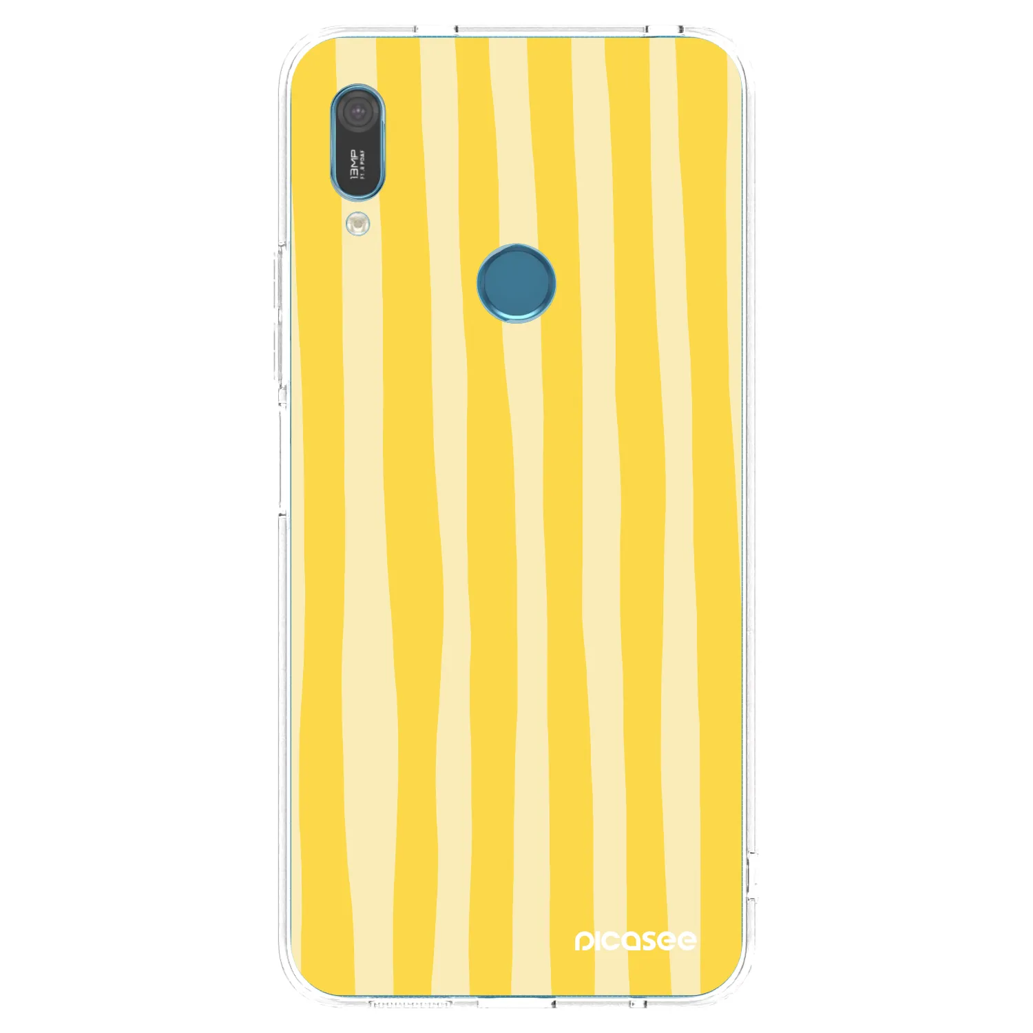 Picasee Huawei Y6 2019 Hülle - Transparentes Silikon - Lines lemon