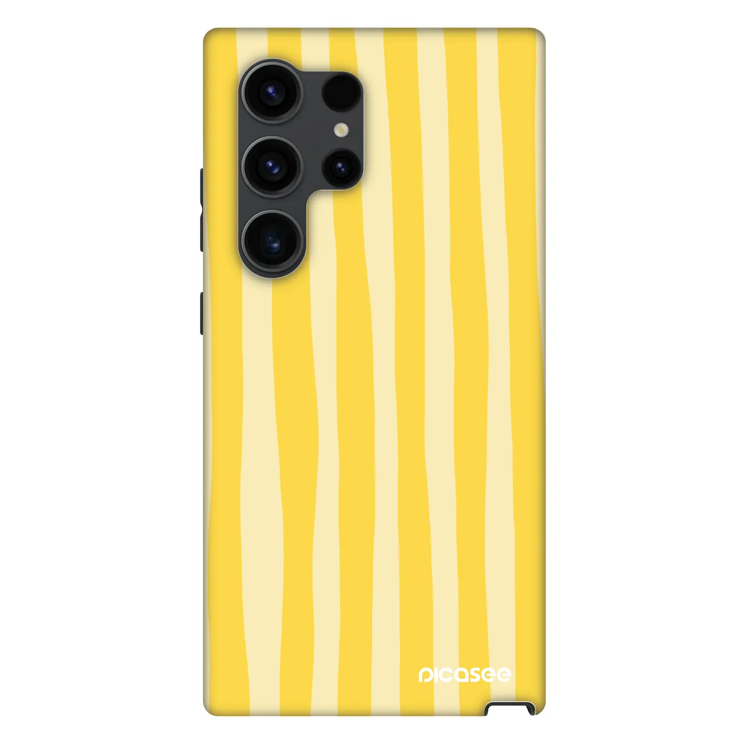 Picasee Fashion Case PowerShare pro Samsung Galaxy S24 Ultra S928B 5G - Lines lemon