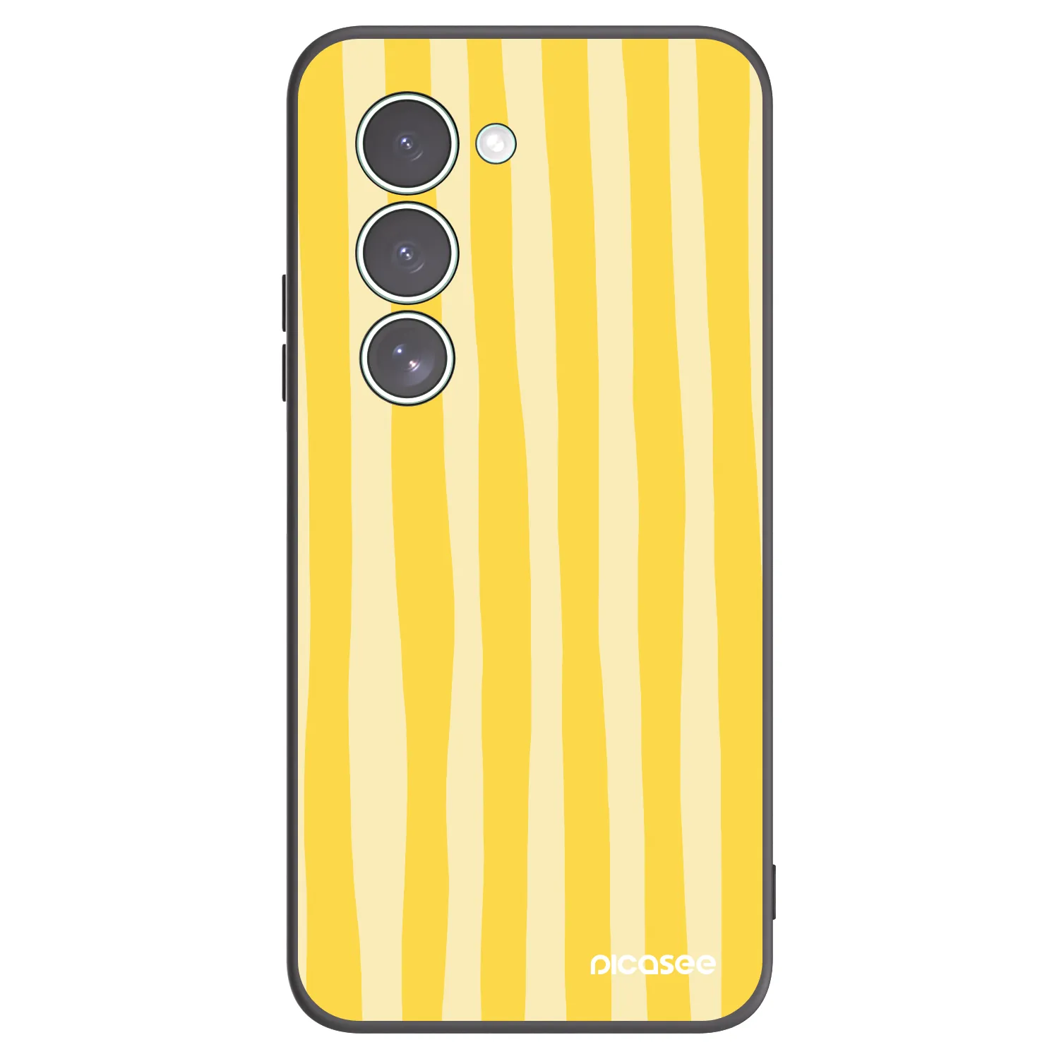 Picasee Xiaomi Redmi 15 5G Hülle - Schwarzes Silikon - Lines lemon
