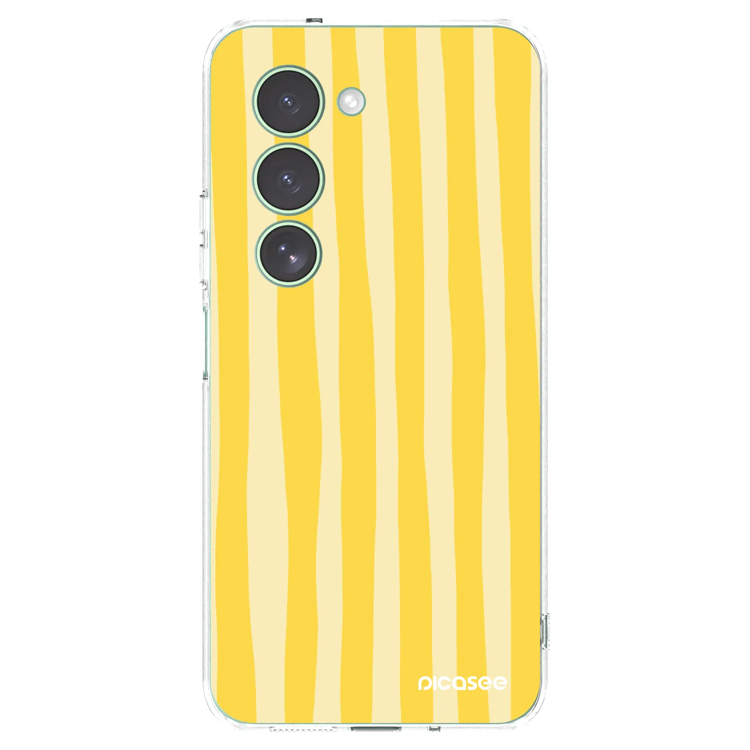 Picasee Xiaomi Redmi 15 5G Hülle - Transparentes Silikon - Lines lemon