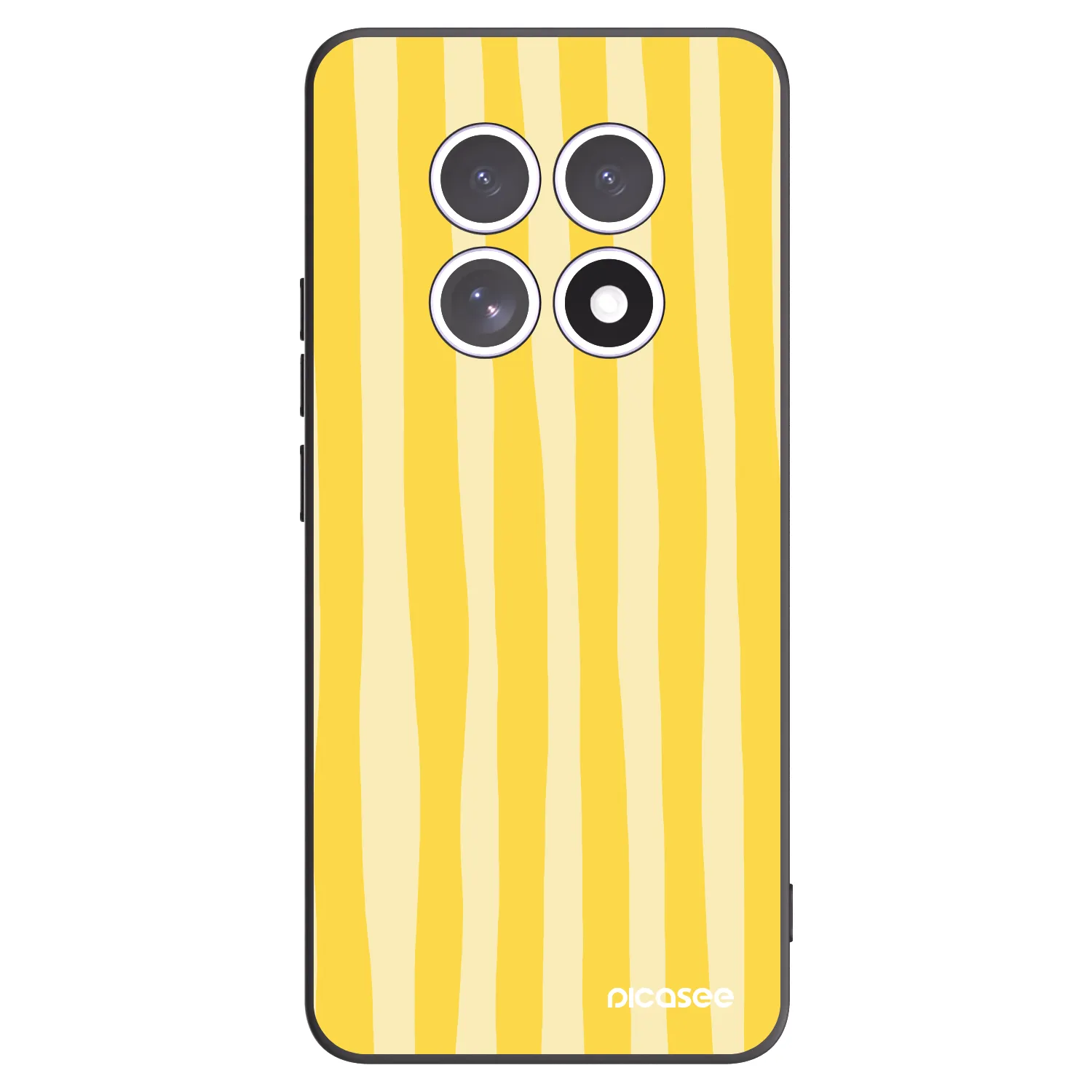 Picasee Xiaomi Redmi Note 15 4G Hülle - Schwarzes Silikon - Lines lemon