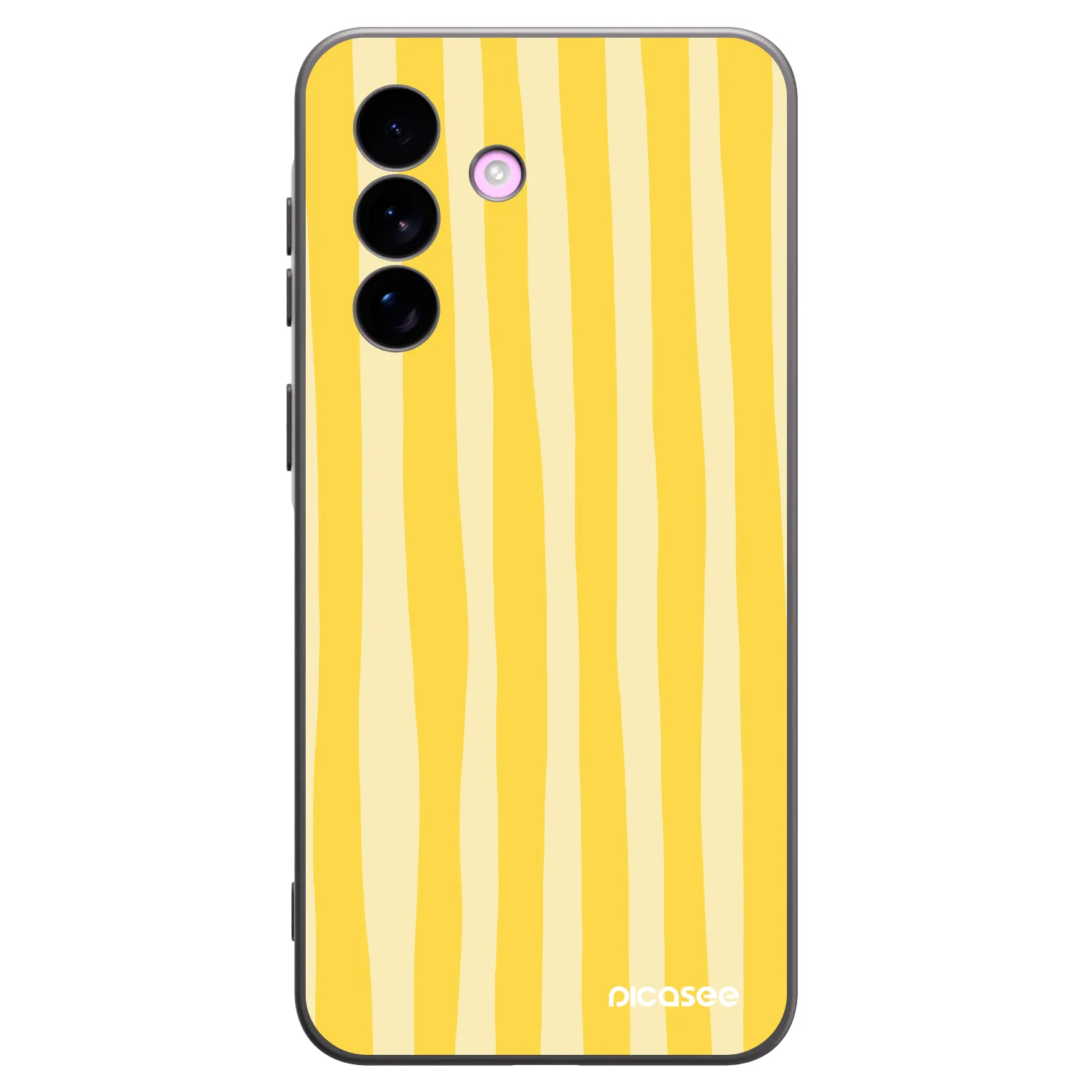 Picasee Samsung Galaxy A57 5G Hülle - Schwarzes Silikon - Lines lemon