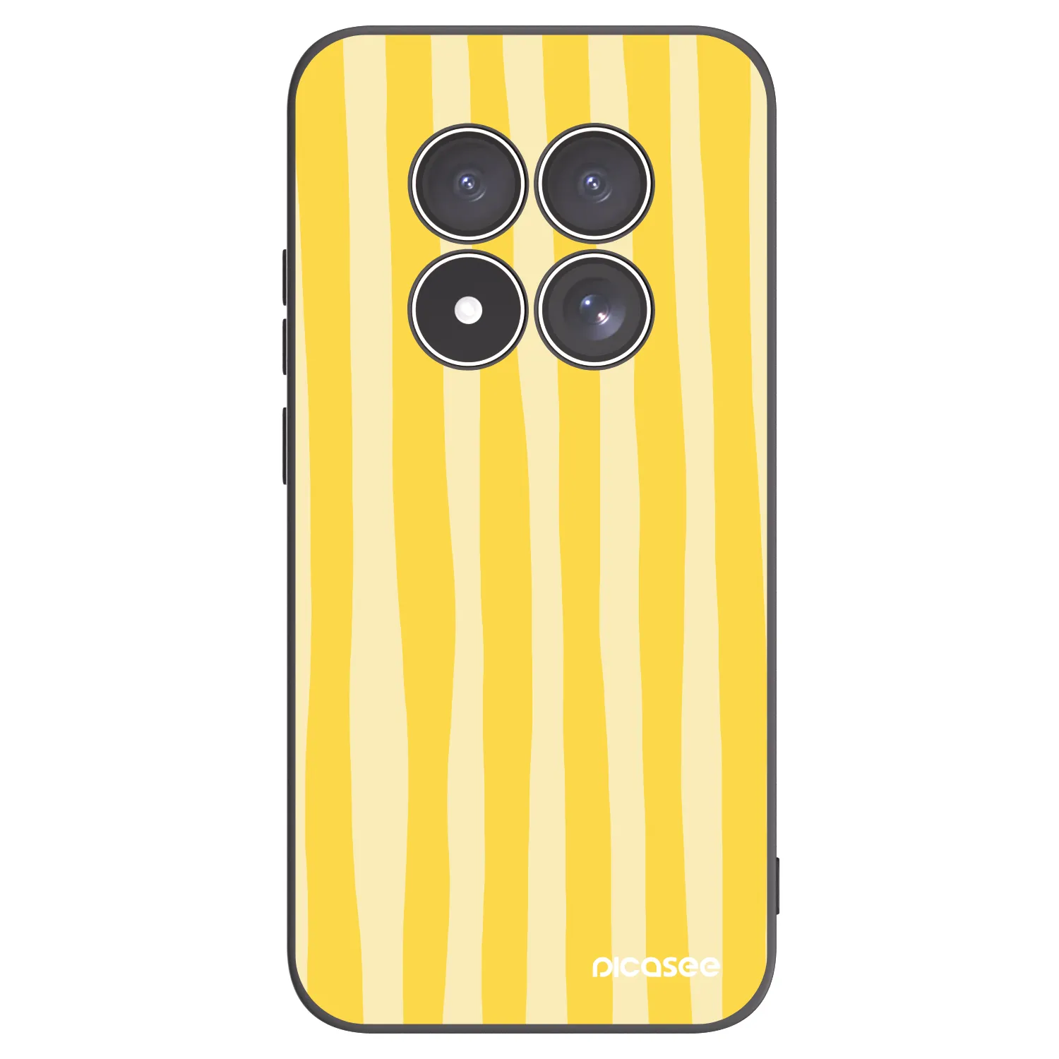 Picasee Xiaomi Redmi Note 15 Pro 5G Hülle - Schwarzes Silikon - Lines lemon