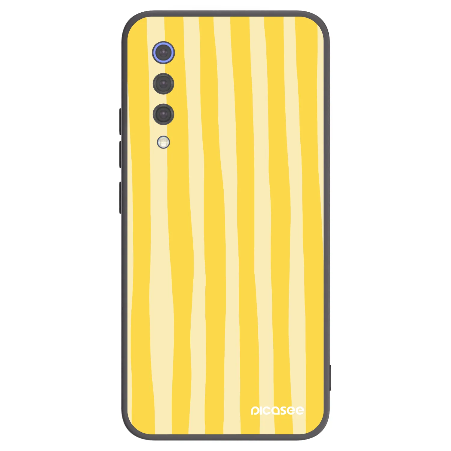Picasee Xiaomi Mi 9 SE Hülle - Schwarzes Silikon - Lines lemon