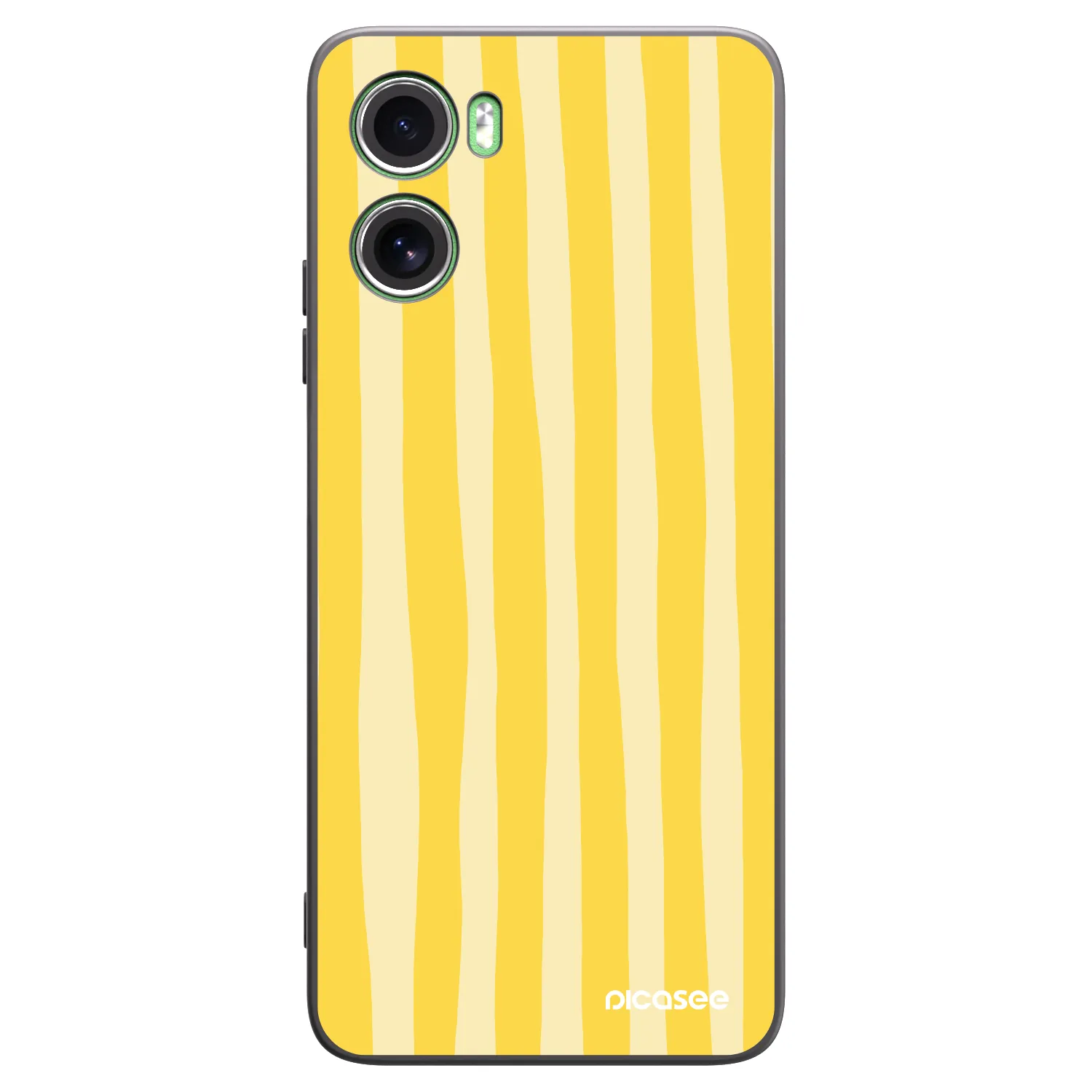 Picasee Motorola Moto G06 Hülle - Schwarzes Silikon - Lines lemon