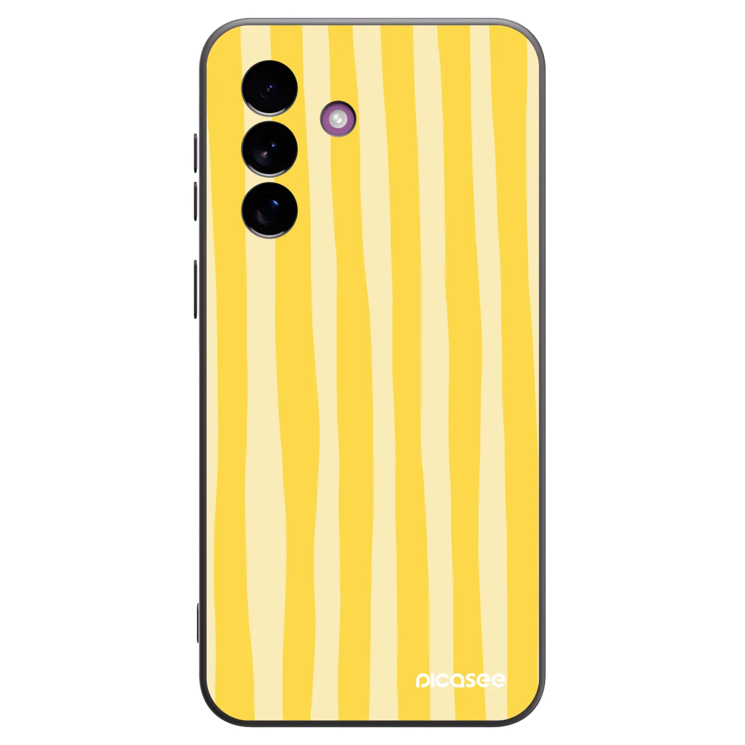 Picasee Samsung Galaxy A37 Hülle - Schwarzes Silikon - Lines lemon
