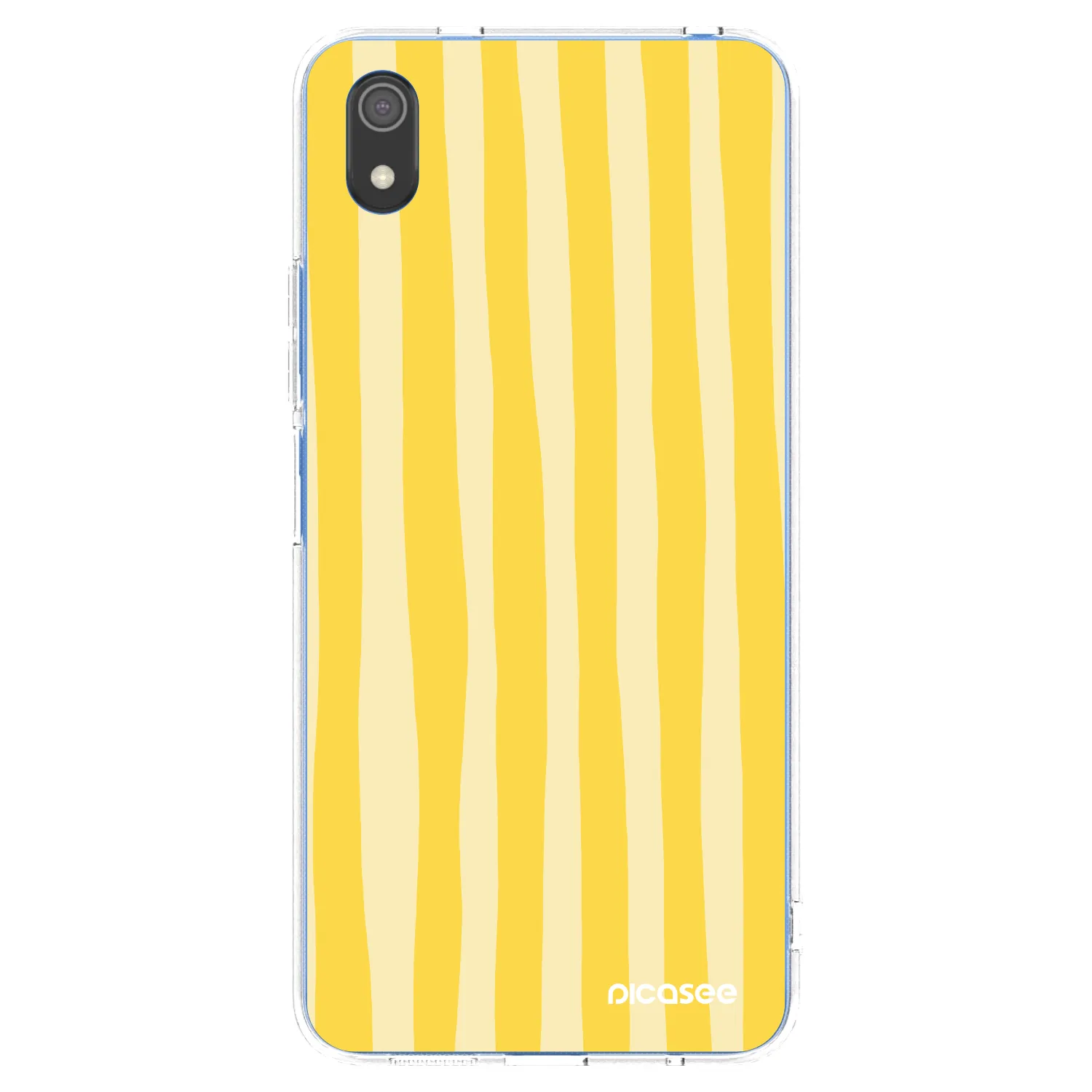 Picasee Xiaomi Redmi 7A Hülle - Transparentes Silikon - Lines lemon
