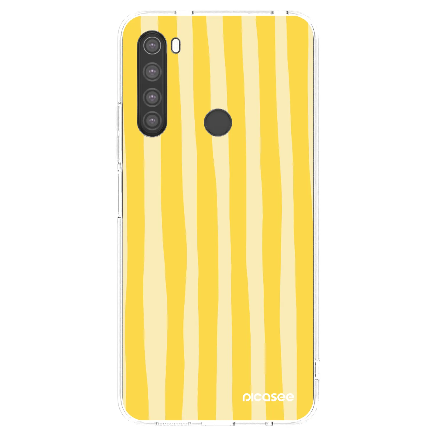 Picasee Xiaomi Redmi Note 8 Hülle - Transparentes Silikon - Lines lemon