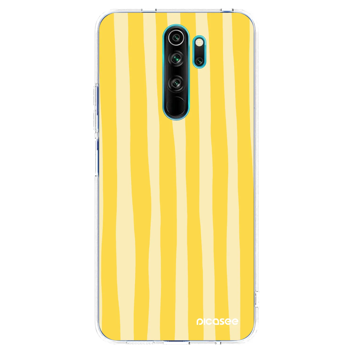 Picasee Xiaomi Redmi Note 8 Pro Hülle - Transparentes Silikon - Lines lemon