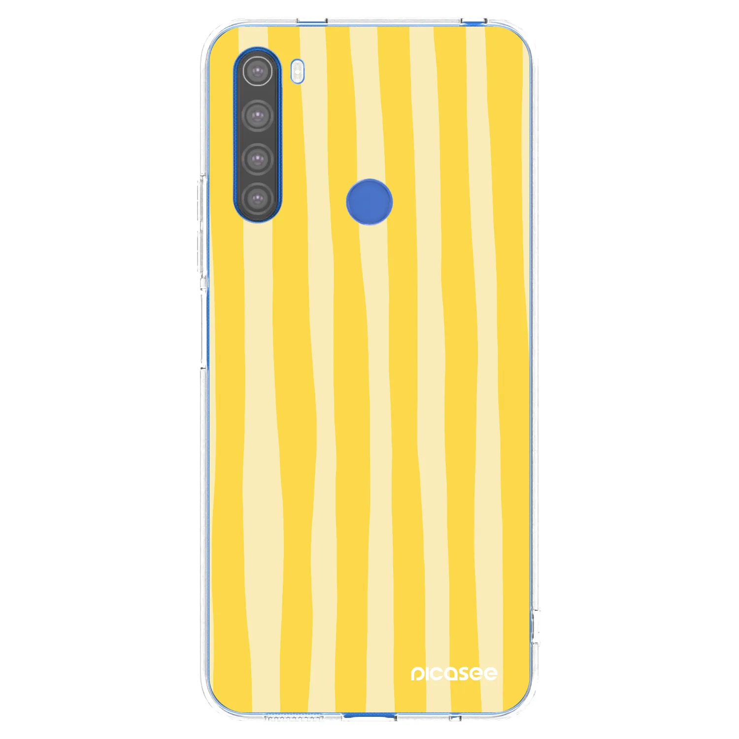 Picasee Xiaomi Redmi Note 8T Hülle - Transparentes Silikon - Lines lemon