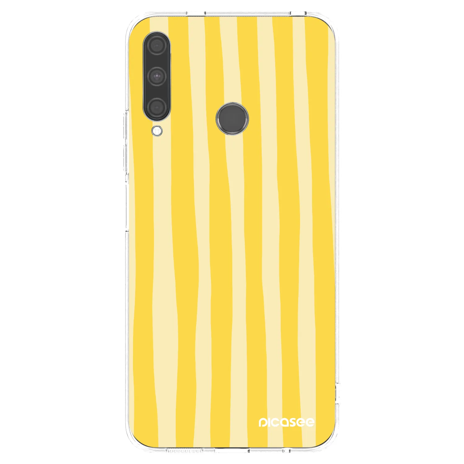 Picasee Huawei P40 Lite E Hülle - Transparentes Silikon - Lines lemon