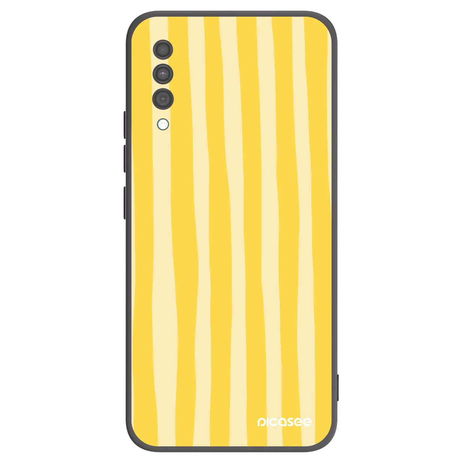 Picasee Samsung Galaxy A30s A307F Hülle - Schwarzes Silikon - Lines lemon