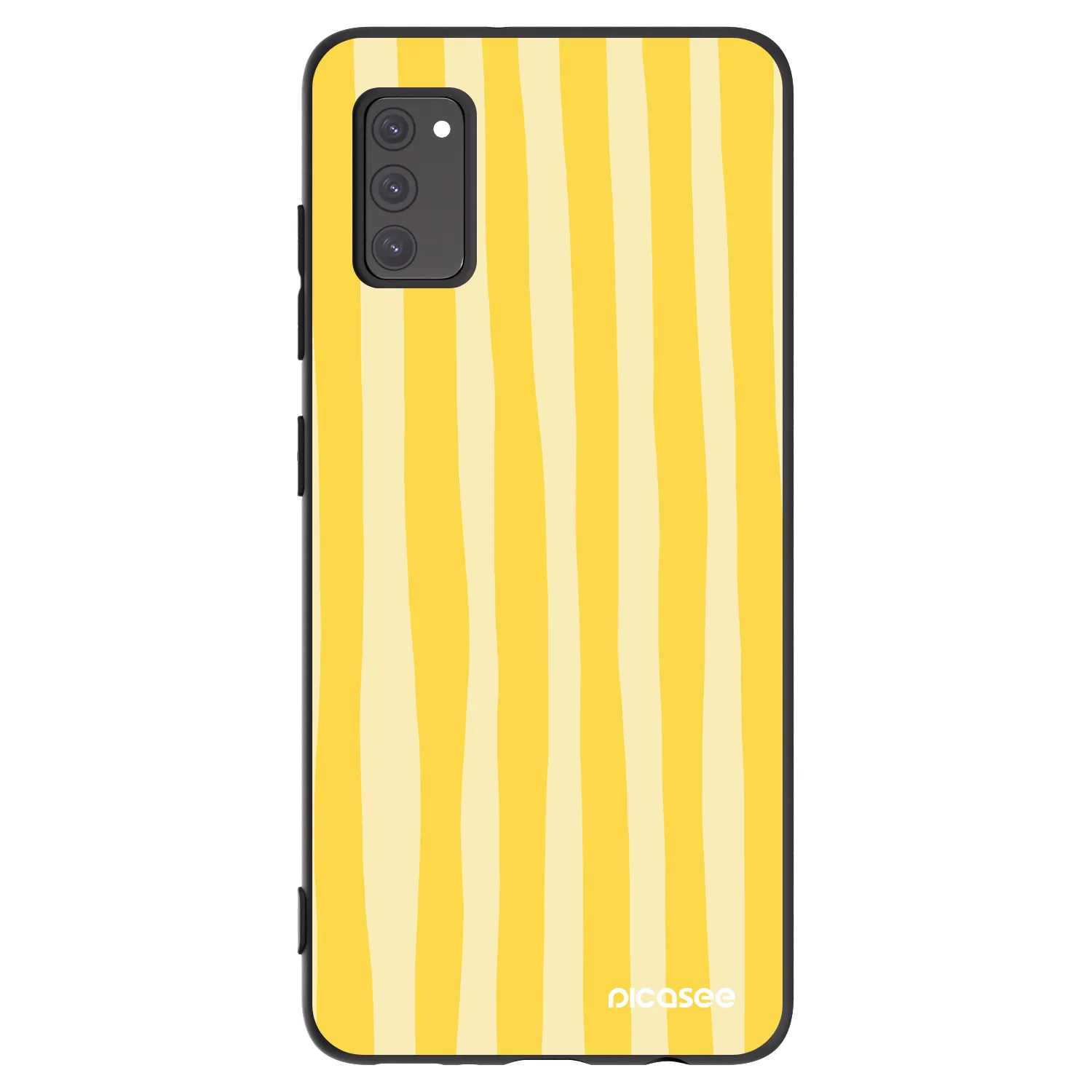 Picasee Samsung Galaxy A41 A415F Hülle - Schwarzes Silikon - Lines lemon