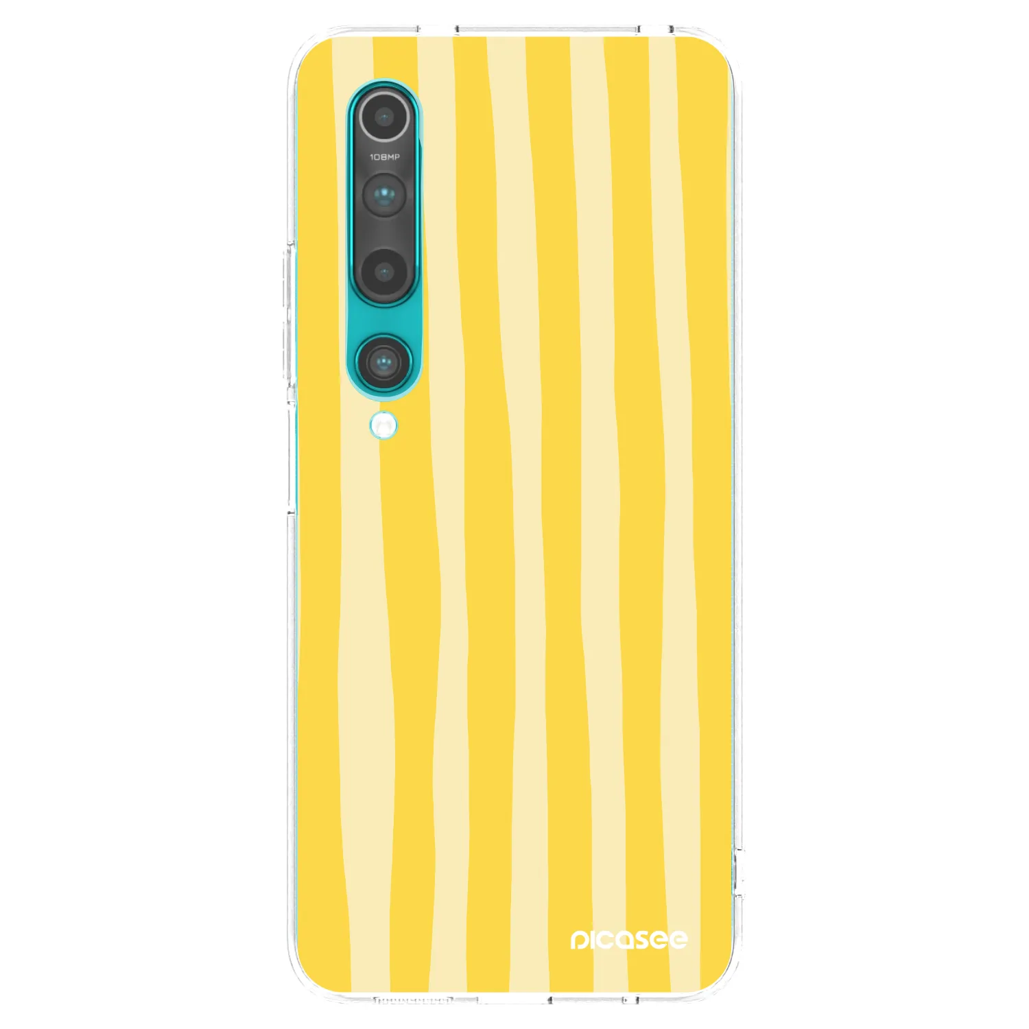 Picasee Xiaomi Mi 10 Hülle - Transparentes Silikon - Lines lemon