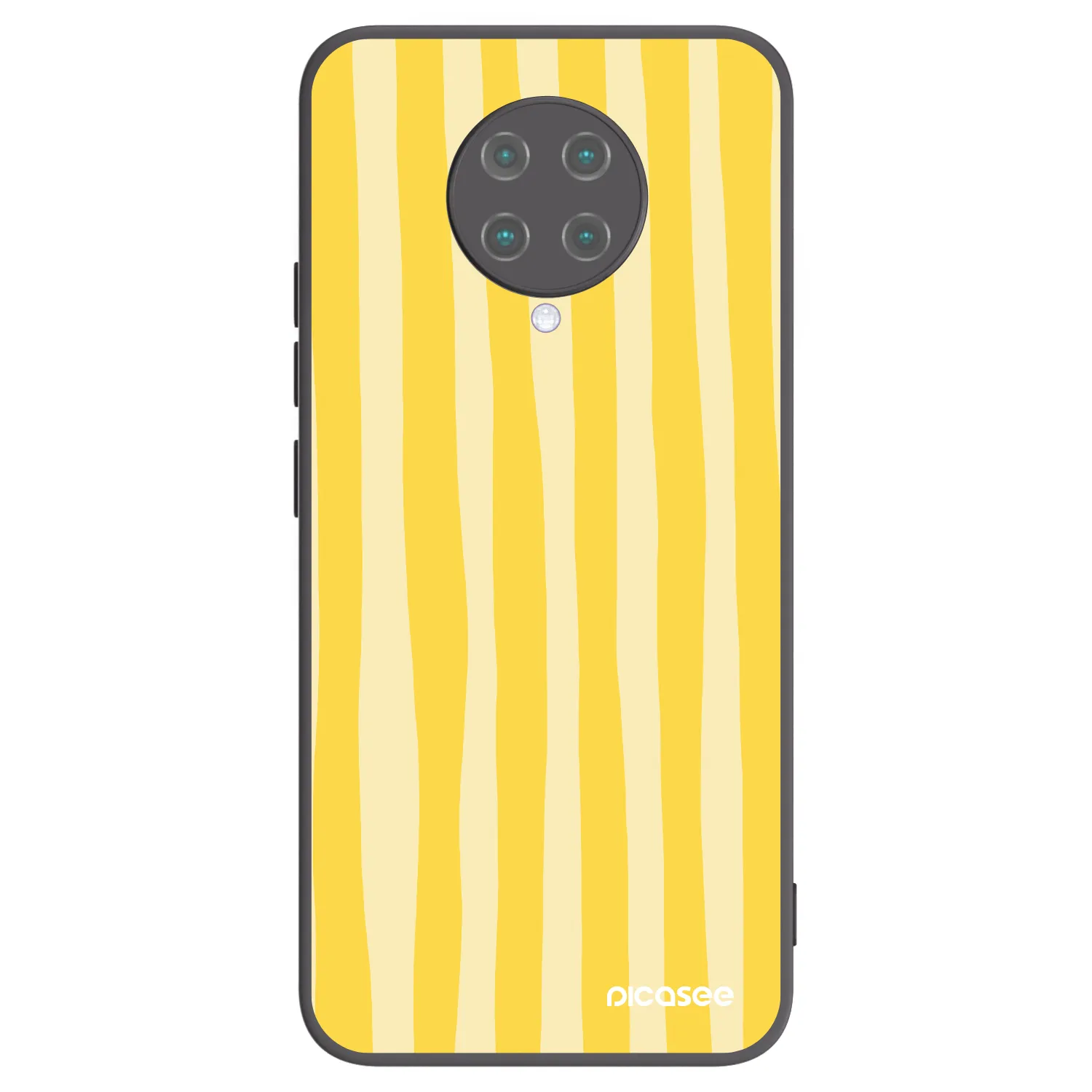 Picasee Xiaomi Poco F2 Pro Hülle - Schwarzes Silikon - Lines lemon