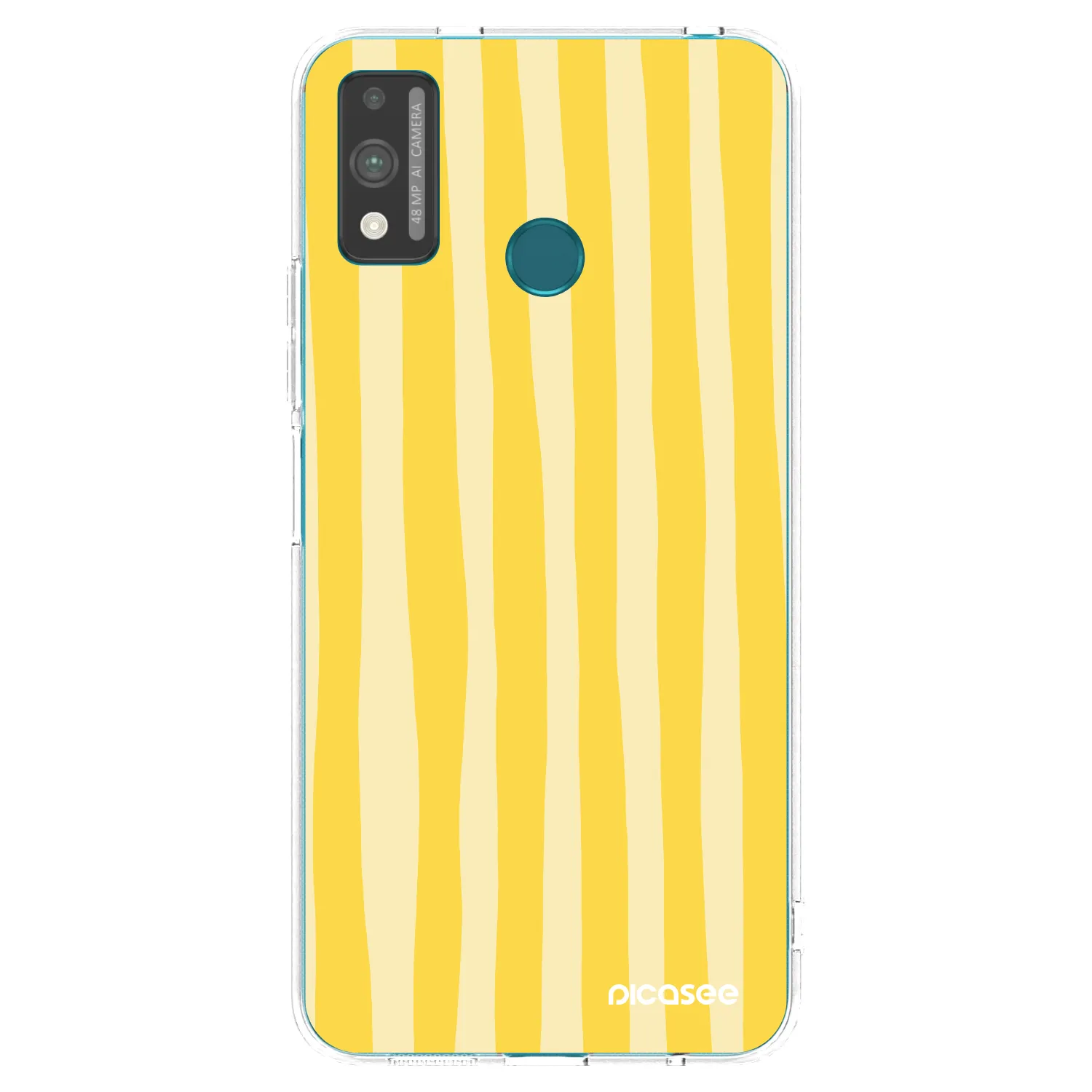 Picasee Honor 9X Lite Hülle - Transparentes Silikon - Lines lemon
