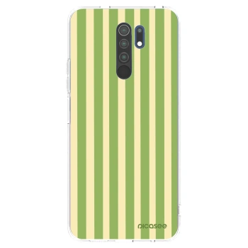 Picasee Xiaomi Redmi 9 Hülle - Transparentes Silikon - Lines Matcha