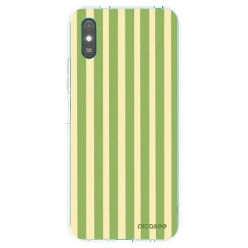 Picasee Xiaomi Redmi 9A Hülle - Transparentes Silikon - Lines Matcha