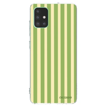 Picasee Samsung Galaxy M51 M515F Hülle - Transparentes Silikon - Lines Matcha