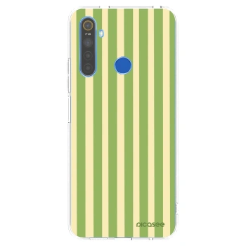Picasee Realme 5 Hülle - Transparentes Silikon - Lines Matcha