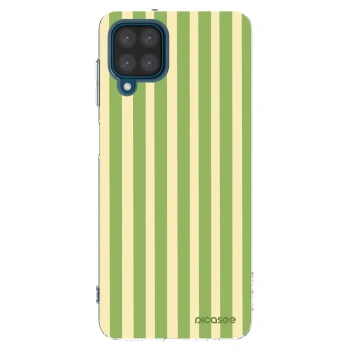 Picasee Samsung Galaxy A12 A125F Hülle - Transparentes Silikon - Lines Matcha