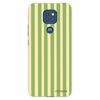 Picasee Motorola Moto G9 Play Hülle - Transparentes Silikon - Lines Matcha