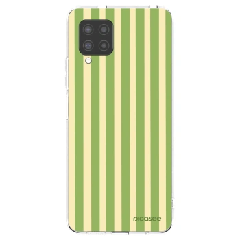 Picasee Samsung Galaxy A42 A426B Hülle - Transparentes Silikon - Lines Matcha