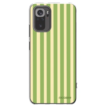 Picasee Xiaomi Redmi Note 10S Hülle - Transparentes Silikon - Lines Matcha