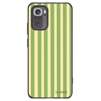 Picasee Xiaomi Redmi Note 10S Hülle - Schwarzes Silikon - Lines Matcha