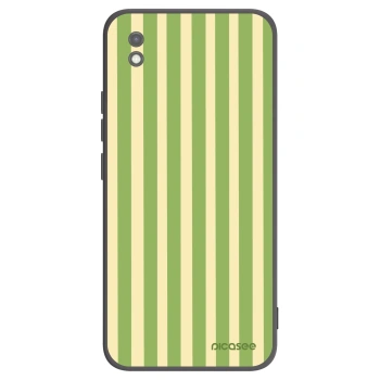 Picasee Xiaomi Redmi 9AT Hülle - Schwarzes Silikon - Lines Matcha