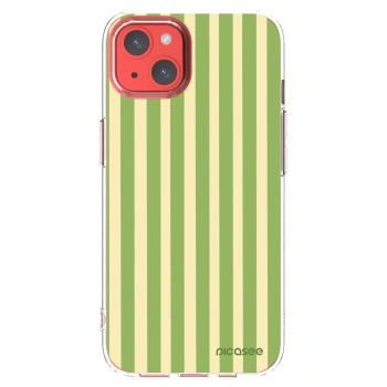 Picasee Apple iPhone 13 Hülle - Transparentes Silikon - Lines Matcha