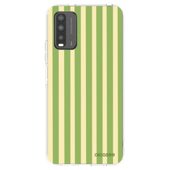 Picasee Xiaomi Redmi 9T Hülle - Schwarzes Silikon - Lines Matcha