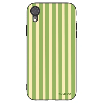 Picasee Apple iPhone XR Hülle - Schwarzes Silikon - Lines Matcha