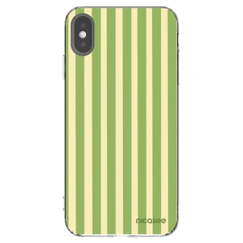 Picasee Apple iPhone XS Max Hülle - Transparentes Silikon - Lines Matcha