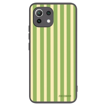 Picasee Xiaomi 11 Lite 5G NE Hülle - Schwarzes Silikon - Lines Matcha