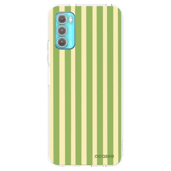 Picasee Motorola Moto G60 Hülle - Transparentes Silikon - Lines Matcha