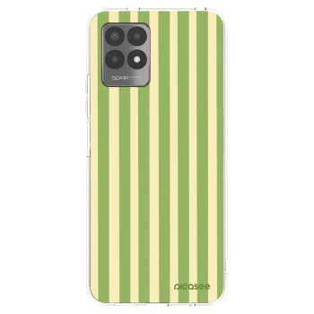 Picasee Realme 8i Hülle - Transparentes Silikon - Lines Matcha