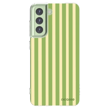 Picasee Samsung Galaxy S21 FE 5G Hülle - Transparentes Silikon - Lines Matcha