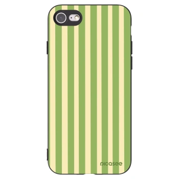 Picasee Apple iPhone SE 2022 Hülle - Schwarzes Silikon - Lines Matcha