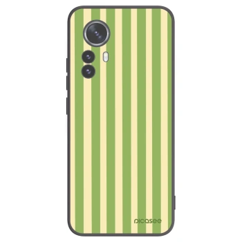 Picasee Xiaomi 12 Pro Hülle - Schwarzes Silikon - Lines Matcha