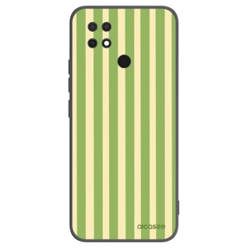 Picasee Xiaomi Redmi 10C Hülle - Schwarzes Silikon - Lines Matcha